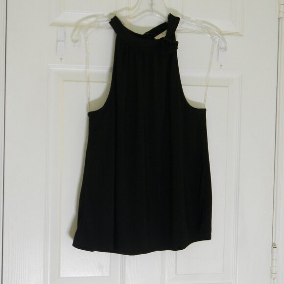 joie de vivre Black Halter Neck Cami Tank Layer Dress Shirt NWT - Picture 1 of 5